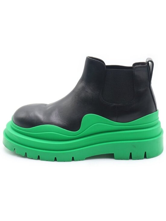 Bottega Veneta Tire Ankle Chelsea Boots Black Green main image 4